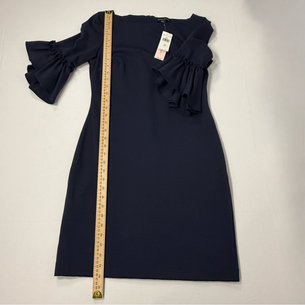 Flutter Sleeve Banana Republic Navy Blue Petite Shift Dress 8P - Picture 7 of 11
